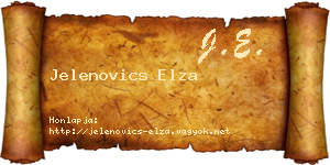 Jelenovics Elza névjegykártya